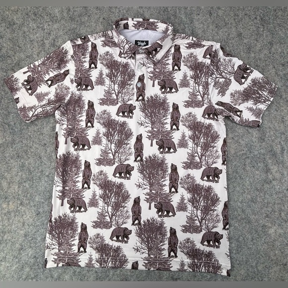 Waggle | Men's Grizz Polo | Men’s Size Medium - Picture 2 of 8